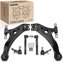 2004-2006 Toyota Camry A Set of 6 Control Arm Ball Joint and Tie Rod End Kit Front Lower A-Premium APCA3925