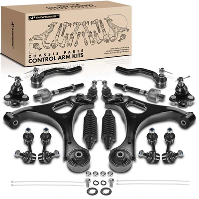 14 Pcs Front & Rear Control Arm & Ball Joint Assembly