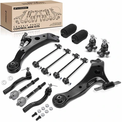 14 Pcs Control Arm Ball Joint Stabilizer Bar Link Tie Rod End