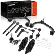 2004-2005 Ford Expedition A Set of 12 Control Arm Ball Joint Tie Rod and Sway Bar Link Kit Front Side A-Premium APCA3945