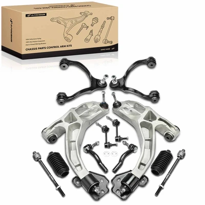 2003-2006 Ford Crown Victoria A Set of 12 Control Arm Ball Joint Tie Rod and Sway Bar Link Kit Front Side A-Premium APCA3953