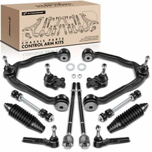 12 Pcs Front Control Arm Sway Bar Tie Rod End