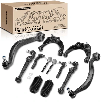 12 Pcs Front Control Arm Tie Rod End