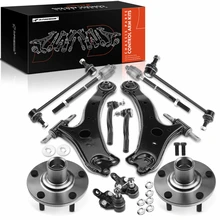 2002-2003 Lexus ES300 12pc Control Arm Wheel Bearing and Hub Assembly Kit, Front Side A-Premium APCA5354
