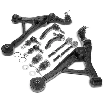 10 Pcs Front & Rear Control Arm Sway Bar Tie Rod End