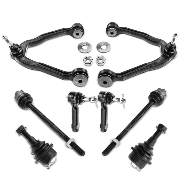 2002-2006 Cadillac Escalade EXT A Set of 8 Control Arm Ball Joint and Tie Rod End Kit Front Side A-Premium APCA4009