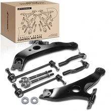 2004-2010 Toyota Sienna A Set of 8 Control Arm Sway Bar Link and Tie Rod End Kit Front Side A-Premium APCA3562