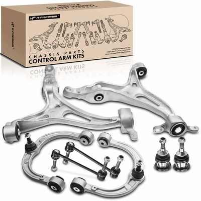 8 Pcs Front Lower & Upper Control Arm with Ball Joint