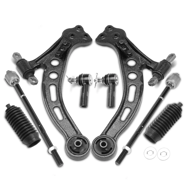 1995-1996 Toyota Avalon A Set of 8 Control Arm Ball Joint and Tie Rod End Kit Front Side A-Premium APCA4022