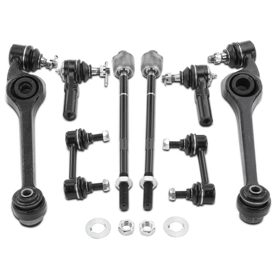 8 Pcs Control Arm with Ball Joint Sway Bar Link Tie Rod End