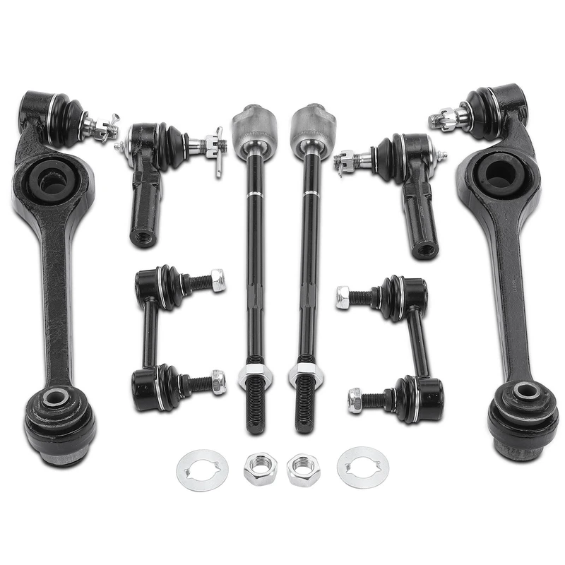 8 Pcs Control Arm with Ball Joint Sway Bar Link Tie Rod End for 1991 Saturn SL1