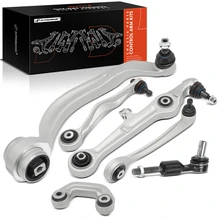 2002-2004 Audi A4 A Set of 6 Control Arm Sway Bar Link and Tie Rod End Kit Front Side A-Premium APCA4883