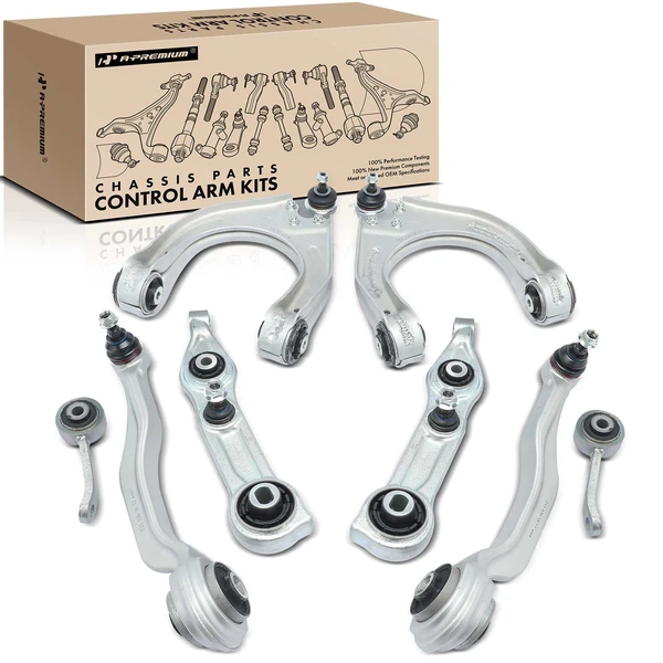 A Set of 8 Control Arm and Sway Bar Link Kit Front Side A-Premium APCA4897