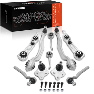 10 Pcs Control Arm with Ball Joint & Sway Bar Link & Tie Rod End