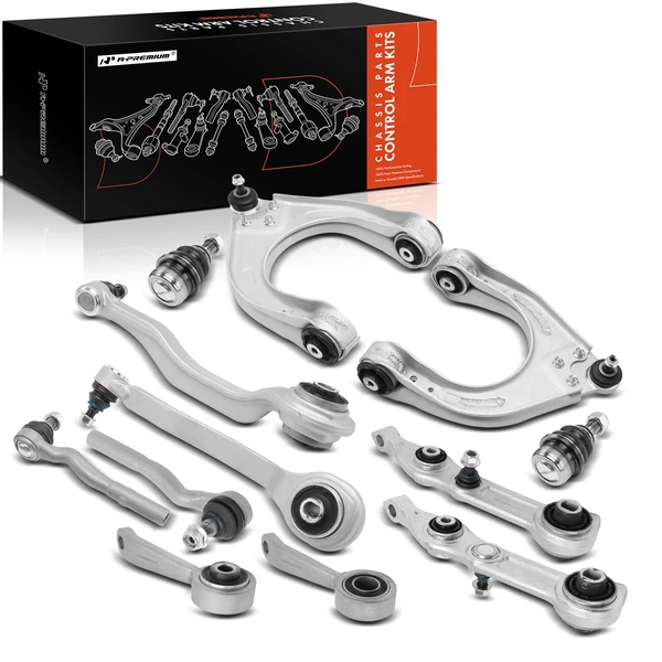 A Set of 12 Control Arm Ball Joint Sway Bar Link Tie Rod End Kit Front Side A-Premium APCA4907