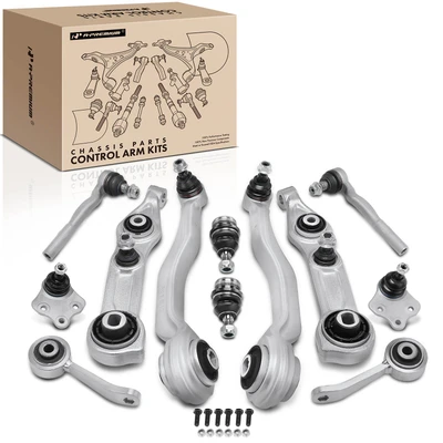 12 Pcs Control Arm & Tie Rod End & Sway Bar Link