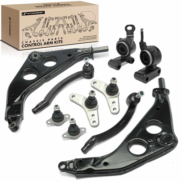 A Set of 10 Control Arm Ball Joint Bushing Tie Rod End Kit Front Side A-Premium APCA4919