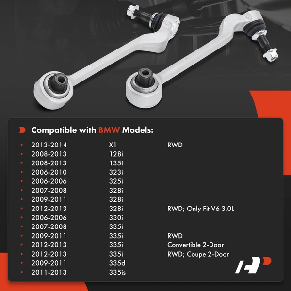 4-Pc Control Arm and Ball Joint Kit, Front Driver & Passenger Lower with Ball Joint A-Premium APCA4922