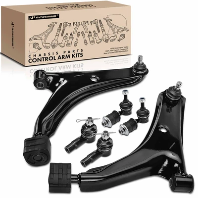 6 Pcs Control Arm with Ball Joint Sway Bar Link Tie Rod End