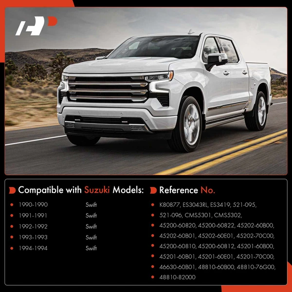 A Set of 6 Control Arm Sway Bar Link and Tie Rod End Kit Front & Rear A-Premium APCA4944