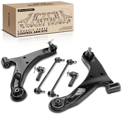 6 Pcs Control Arm with Ball Joint & Sway Bar Link