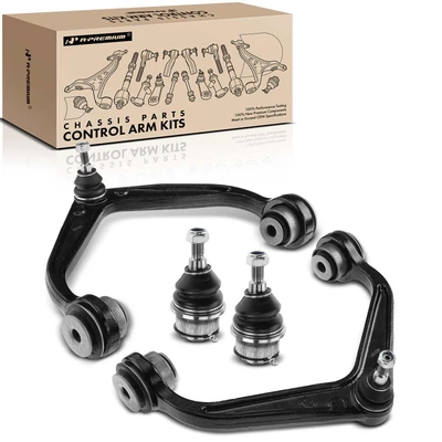 4 Pcs Front Upper Control Arms & Ball Joints