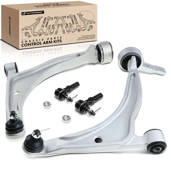 A Set of 4 Control Arm and Tie Rod End Kit Front Side A-Premium APCA3092