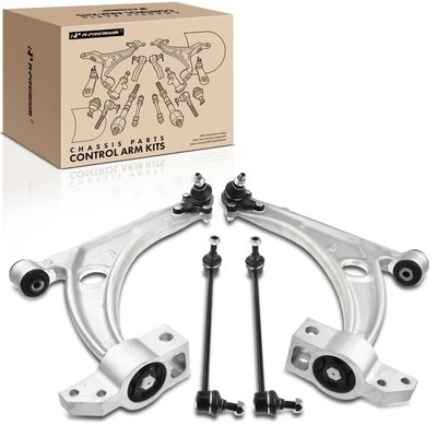 4 Pcs Front Control Arm with Ball Joint Stabilizer Bar Link