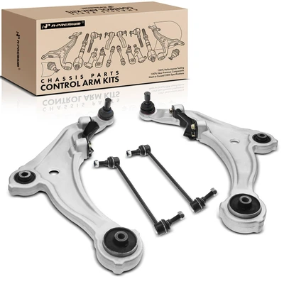 4 Pcs Front Lower Control Arm with Ball Joint Stabilizer Bar Link