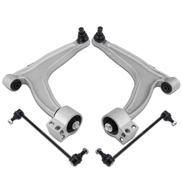2003-2011 Saab 9-3 A Set of 4 Control Arm and Sway Bar Link Kit Front Side A-Premium APCA3107