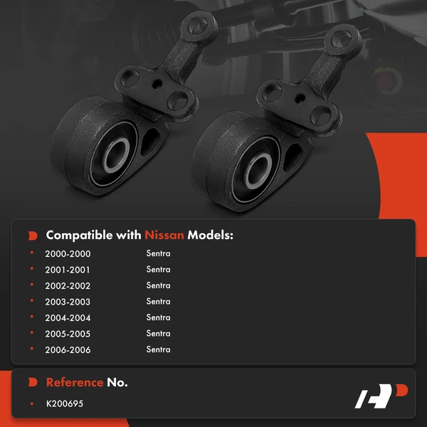 2-Pc Control Arm Bushing Kit, Front Lower Rearward A-Premium APCA9968