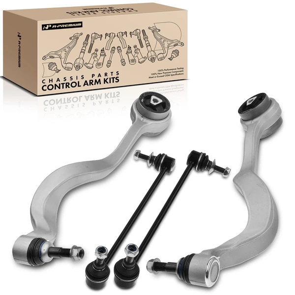 A Set of 4 Control Arm and Sway Bar Link Kit Front Side A-Premium APCA3109