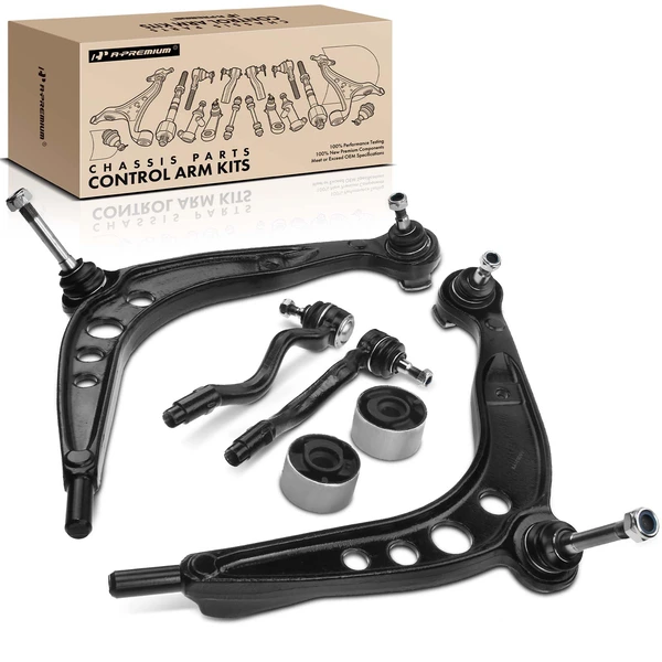 1993-1997 BMW 318is A Set of 4 Control Arm and Tie Rod End Kit Front Side A-Premium APCA3114