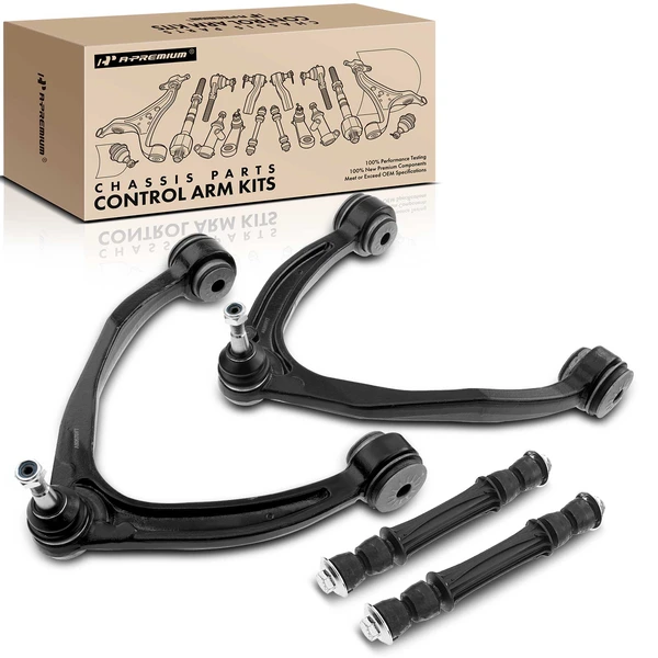 2007-2014 Cadillac Escalade ESV A Set of 4 Control Arm and Sway Bar Link Kit Front Side A-Premium APCA3126