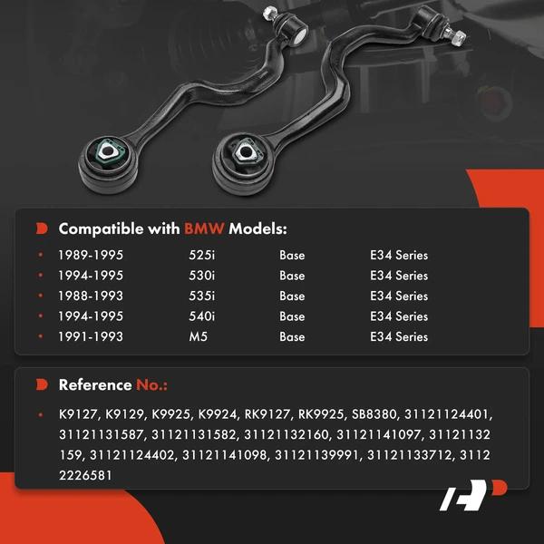 4-Pc Control Arm and Ball Joint Kit, Front Driver & Passenger with Ball Joint A-Premium APCA3128