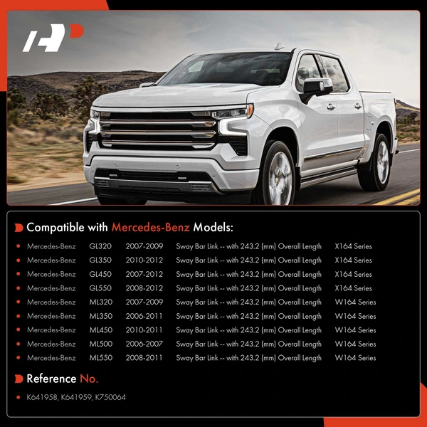 A Set of 4 Control Arm and Sway Bar Link Kit Front Side A-Premium APCA3134