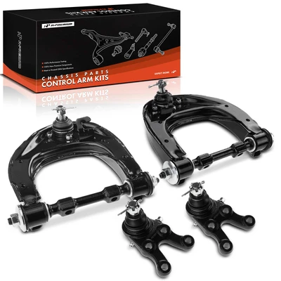 4 Pcs Front Upper Control Arm & Ball Joints