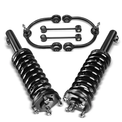 6 Pcs Front Complete Strut & Coil Spring Control Arm Kit
