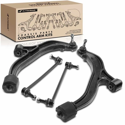4 Pcs Front Control Arm & Stabilizer Bar Link