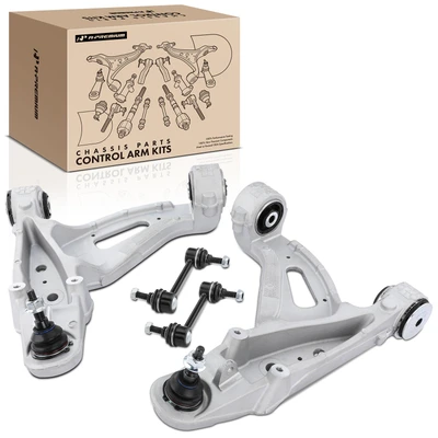 4 Pcs Front Lower Control Arm with Stabilizer Bar Link Ball Joint