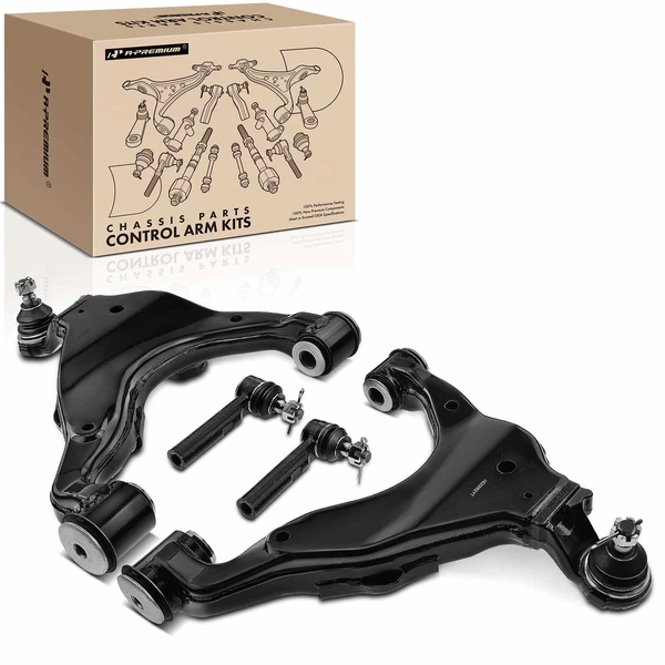 A Set of 4 Control Arm and Tie Rod End Kit Front Side A-Premium APCA3165