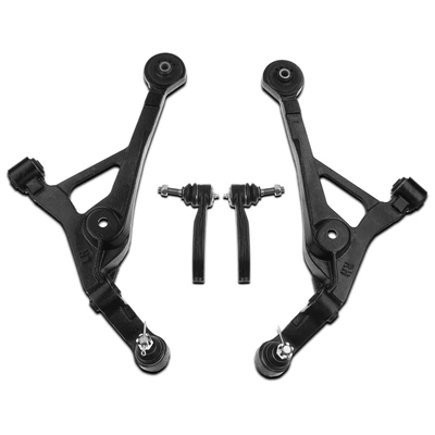 4 Pcs Front Control Arm with Ball Joint Tie Rod End