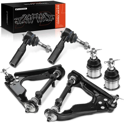 6 Pcs Front Control Arm with Ball Joint Tie Rod End