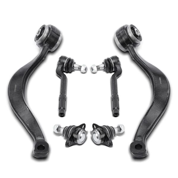 2000-2003 BMW X5 A Set of 6 Control Arm Ball Joint and Tie Rod End Kit Front Side A-Premium APCA3184