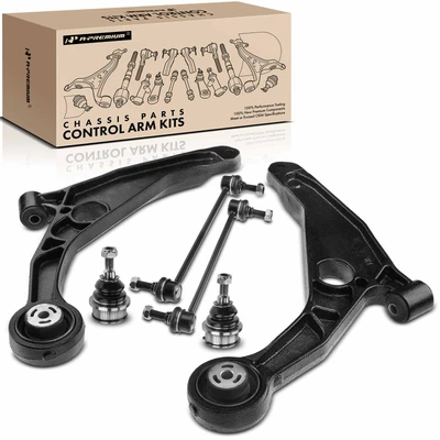 6 Pcs Front Control Arm & Ball Joint & Sway Bar Link