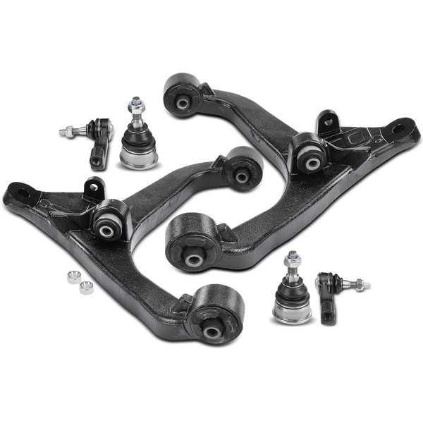 2002-2004 Jeep Liberty A Set of 6 Control Arm Ball Joint and Tie Rod End Kit Front Side A-Premium APCA3197