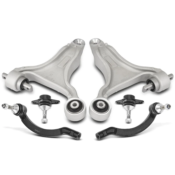 2001-2005 Volvo V70 A Set of 6 Control Arm Ball Joint and Tie Rod End Kit Front Side A-Premium APCA3199