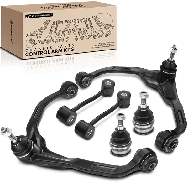 A Set of 6 Control Arm Ball Joint and Sway Bar Link Kit Front Side A-Premium APCA3212