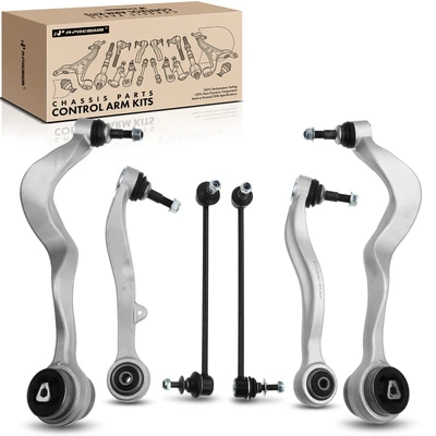 6 Pcs Front Control Arm with Ball Joint Stabilizer Bar Link