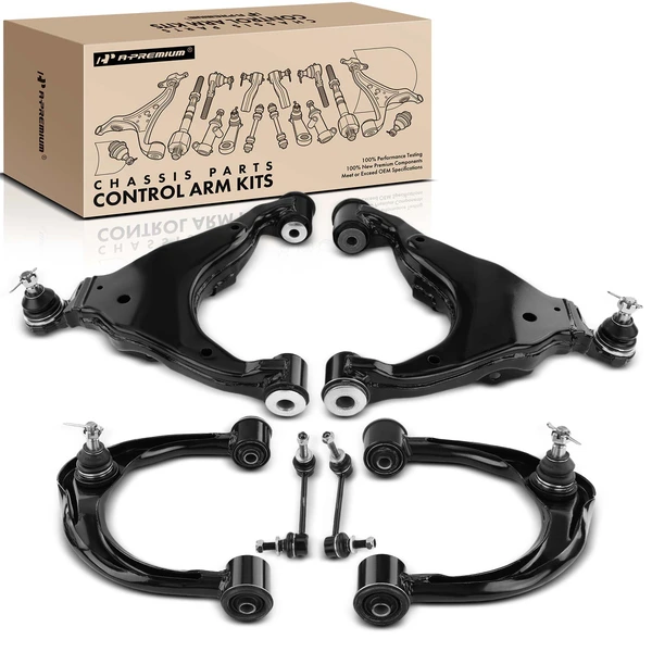 2003-2009 Lexus GX470 A Set of 6 Control Arm and Sway Bar Link Kit Front Side A-Premium APCA3219
